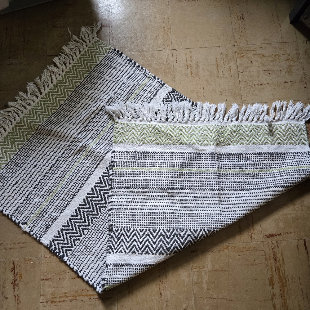 Cotton Geometric Area Rug
